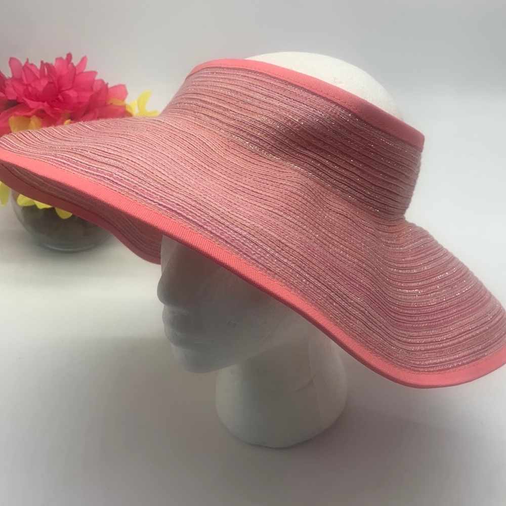 Sun N Sand Headwear Pink Hat with open top hook loop closure HT4368C